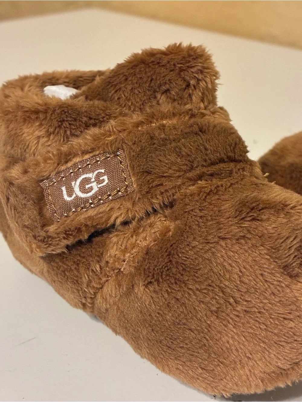 UGG Bixbee Chestnut Faux Fur 11034971 Booties Infant Size 02/03(6-12months)
